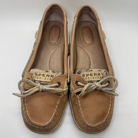 Sperry Angelfish Leopard Sequined Boat Shoes - Picture 3 of 9